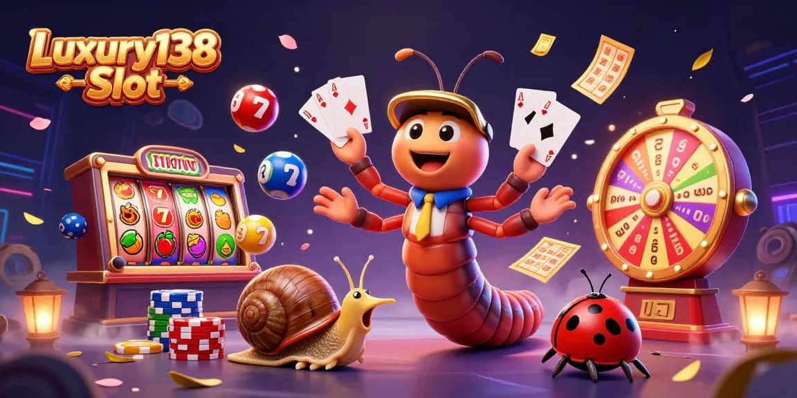 Experience the excitement of Luxury138 Slot with vibrant colors, animated characters, and dynamic gaming elements.
