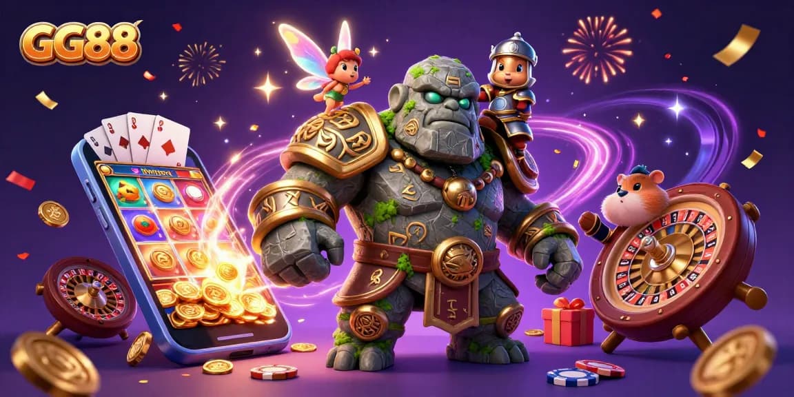 Engage with GG88's vibrant casino adventure featuring dynamic characters and slot games.