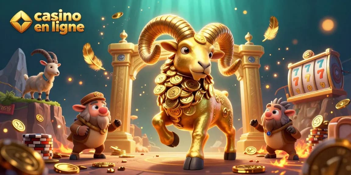 Profitez de l'excitation des jeux au casino en ligne avec des ramés dorés et des jetons d'argent.