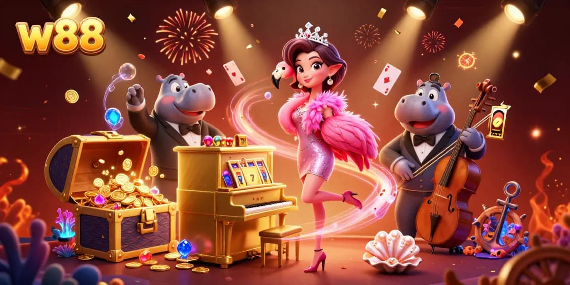 Khám phá các trò chơi đặc sắc tại w88 với không gian casino sống động.