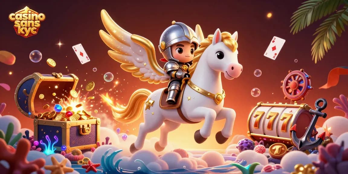 Jouez dans un casino sans KYC avec une ambiance magique et des éléments de jeux animés.