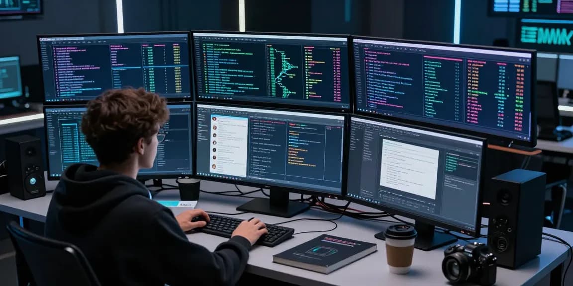 Best Darknet Markets 2026: Researcher analyzing darknet data and onion links in a cyber-themed workspace.