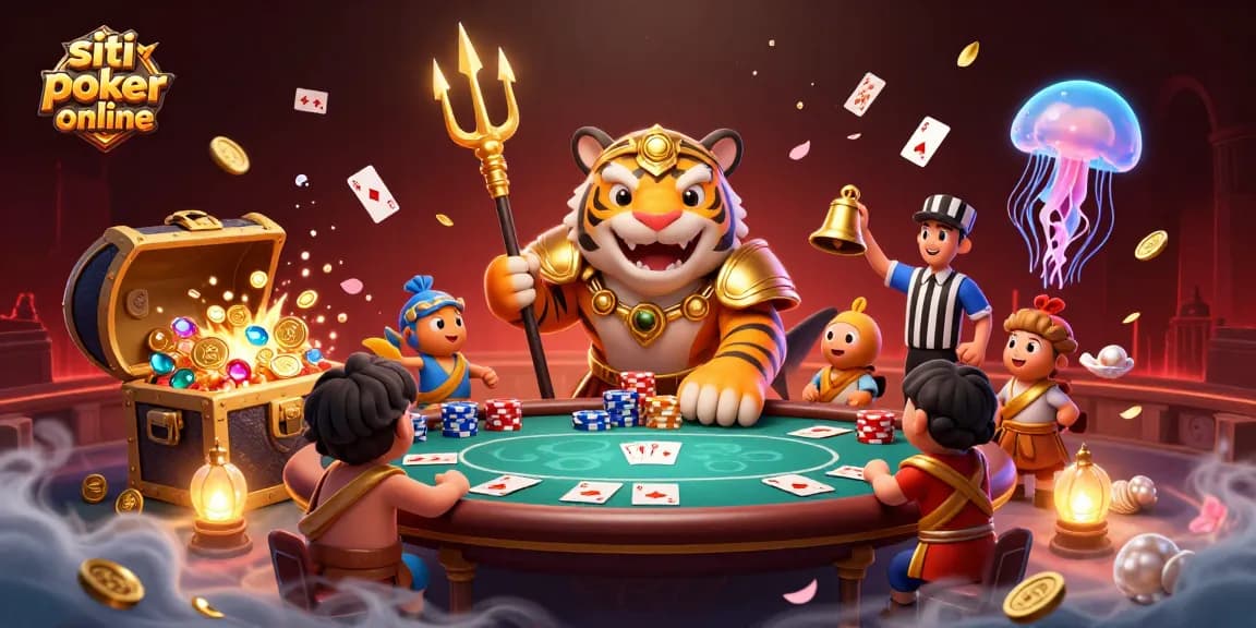 Scopri i migliori siti poker online in un'illustrazione 3D ricca di azione e dettagli vibranti.