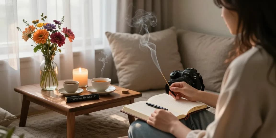 No More Mr. Nice Guy Herbal Incense 5g creating a calming atmosphere in a cozy home setting.
