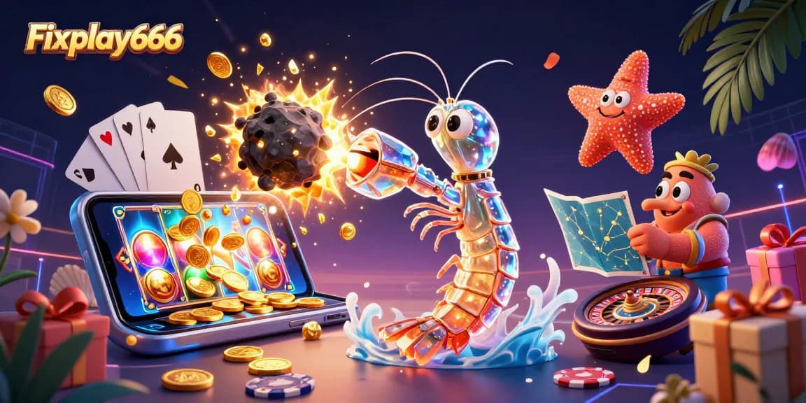 Fixplay666 menampilkan slot game yang seru dan interaktif dengan grafis berwarna cerah.