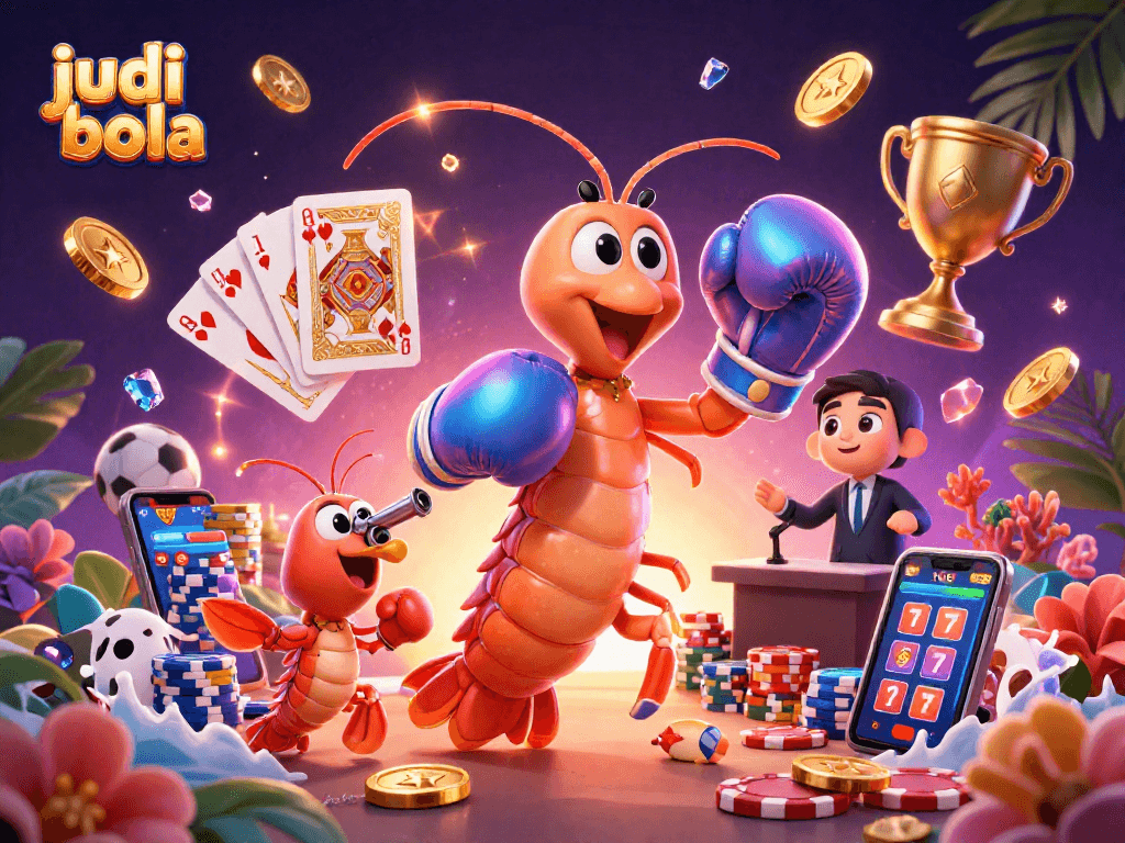 Experience judi bola betting excitement with vibrant characters and dynamic casino elements