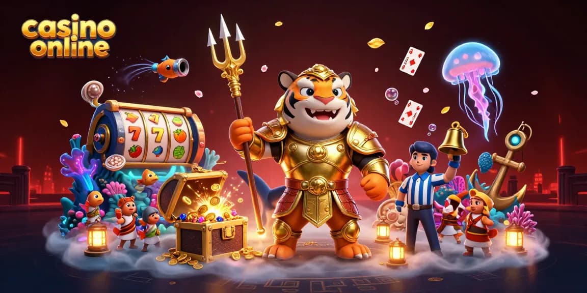 Creează emoții jucând la casino online, cu un rechin tiger feroce și elemente captivante.
