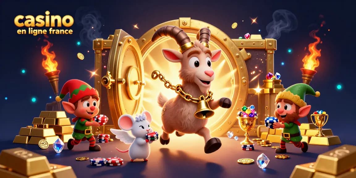 Jouez à des jeux au casino en ligne France avec un Krampus fascinant dans une scène de fête.