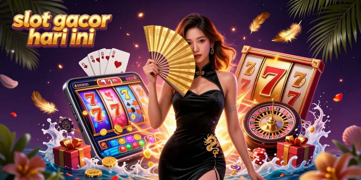 Engage with slot gacor hari ini through rich visual elements depicting a vibrant casino atmosphere.