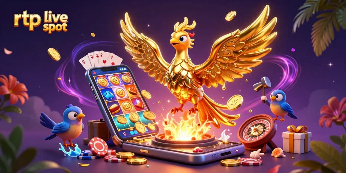 Experience thrilling rtp live slot action with a golden phoenix and dynamic casino elements.