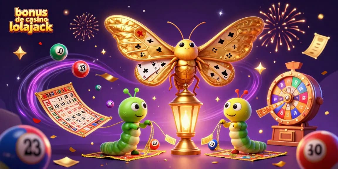 Jouez avec le bonus de casino lolajack et profitez des machines à sous aux jeux captivants, dans une image festive et dynamique.