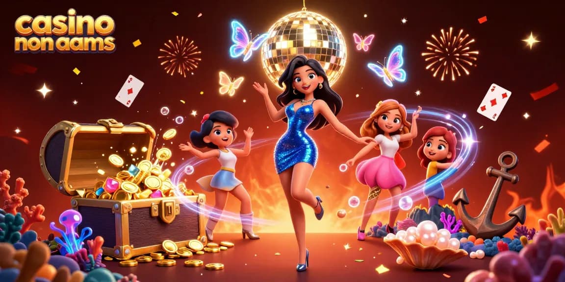 Vivi l'emozione nei casinò non AAMS con una scena glamour di elementi vivaci di casinò.