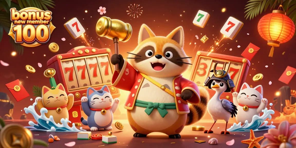 Join the excitement at bonus new member 100 with vibrant 3D casino characters and games!