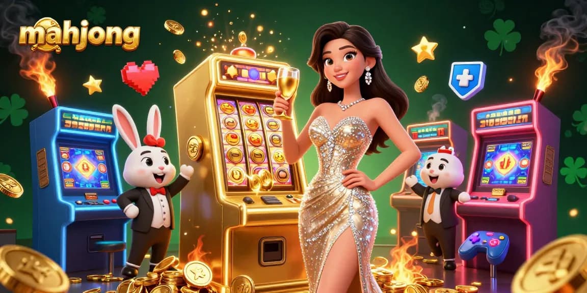Engage in mahjong excitement with a glamorous toast and a jackpot scene showcasing vibrant gaming elements.