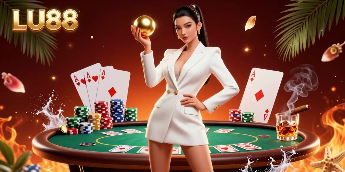 Play thrilling games at LU88, featuring dynamic casino visuals and an elegant atmosphere.