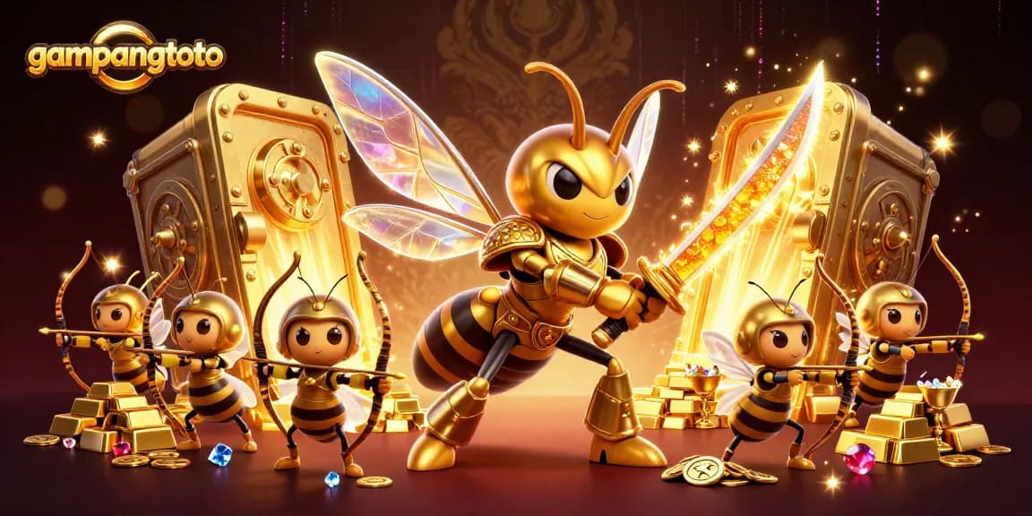 Join the action with gampangtoto in this vibrant 3D casino scene filled with excitement and treasures.