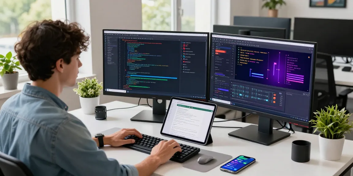 Snipaste empowering productivity in a modern software development workspace with vibrant coding and design tools.
