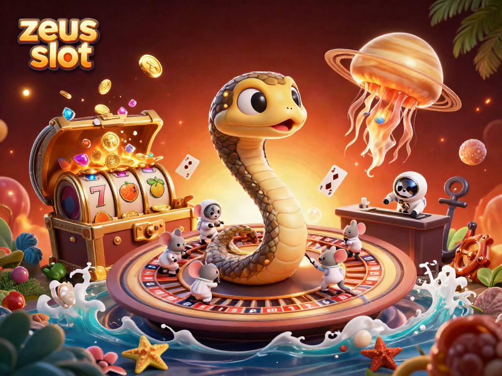 Engage with zeus slot as players win big amidst a cosmic scene of poker and roulette.