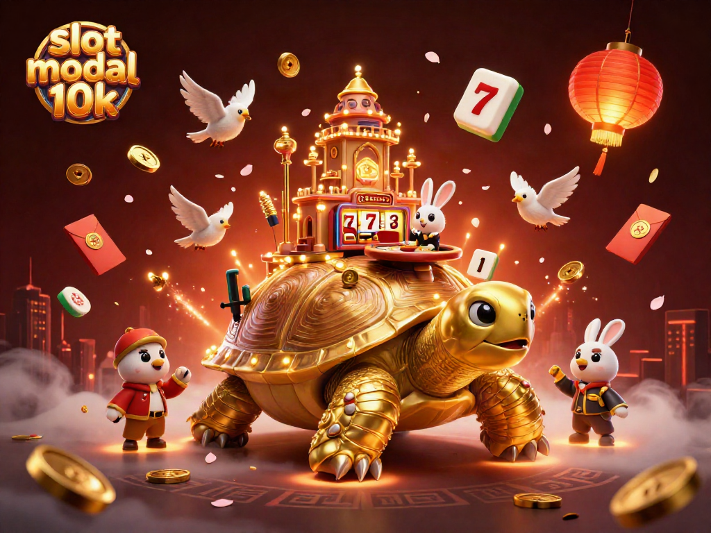 Experience winning moments with slot modal 10k in a vibrant, animated casino scene.