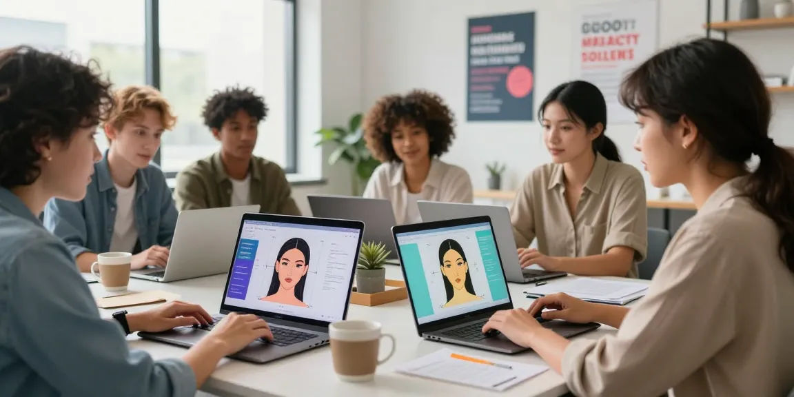 Engaging discussion on the test of attractiveness in a modern workspace.