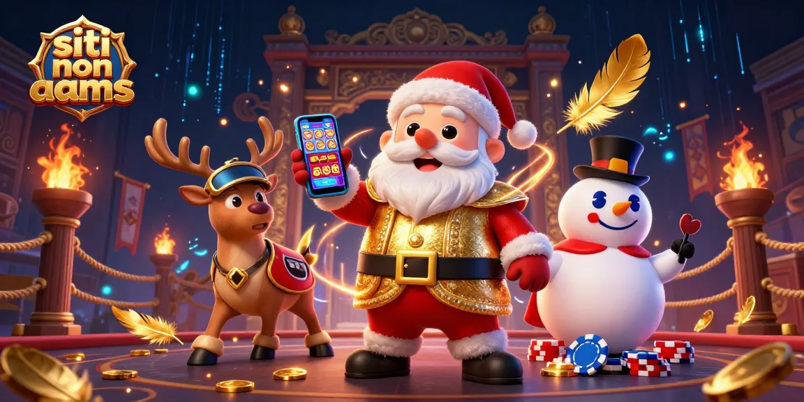 Scommettendo con i migliori siti non AAMS, il Babbo Natale 3D si diverte in un casinò animato.