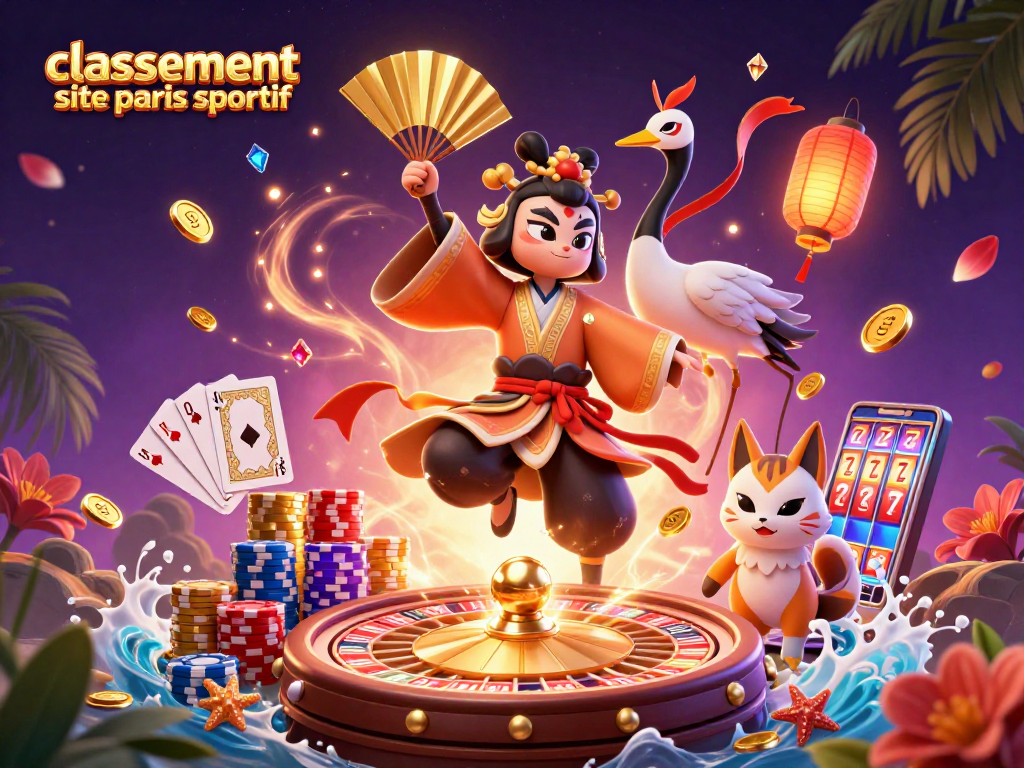 Pariez sur le classement site paris sportif avec des guerriers kabuki et des éléments de casino animés.