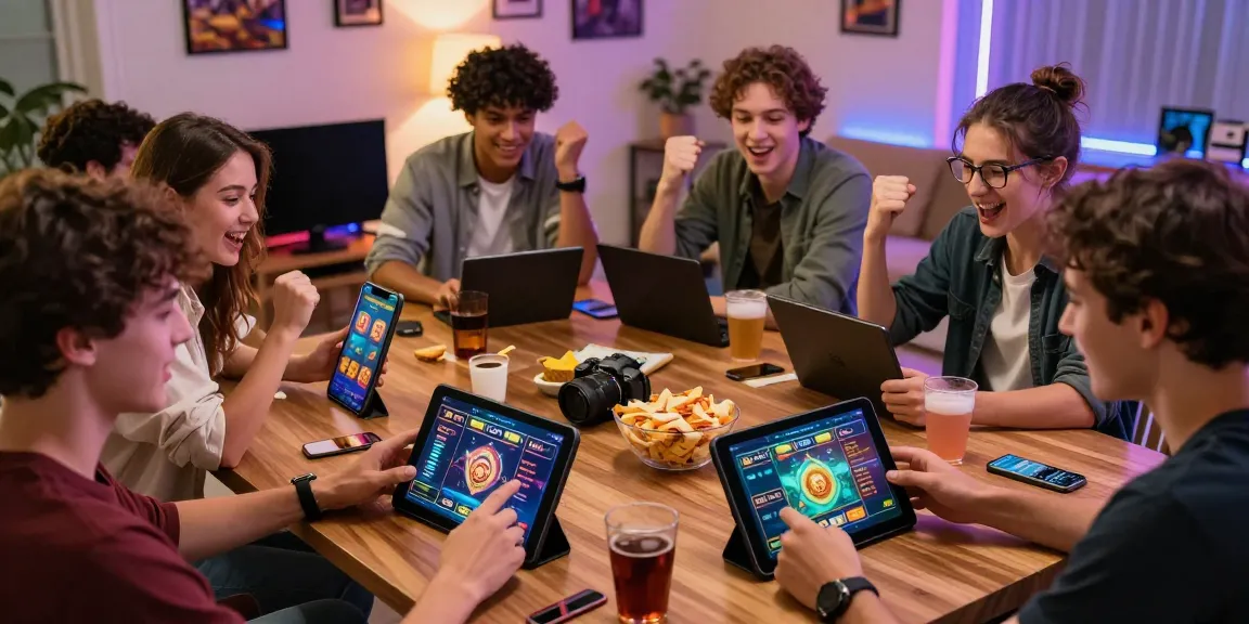 Exciting gaming moment on mobile devices showcasing deposit pulsa tanpa potongan features in a lively environment.
