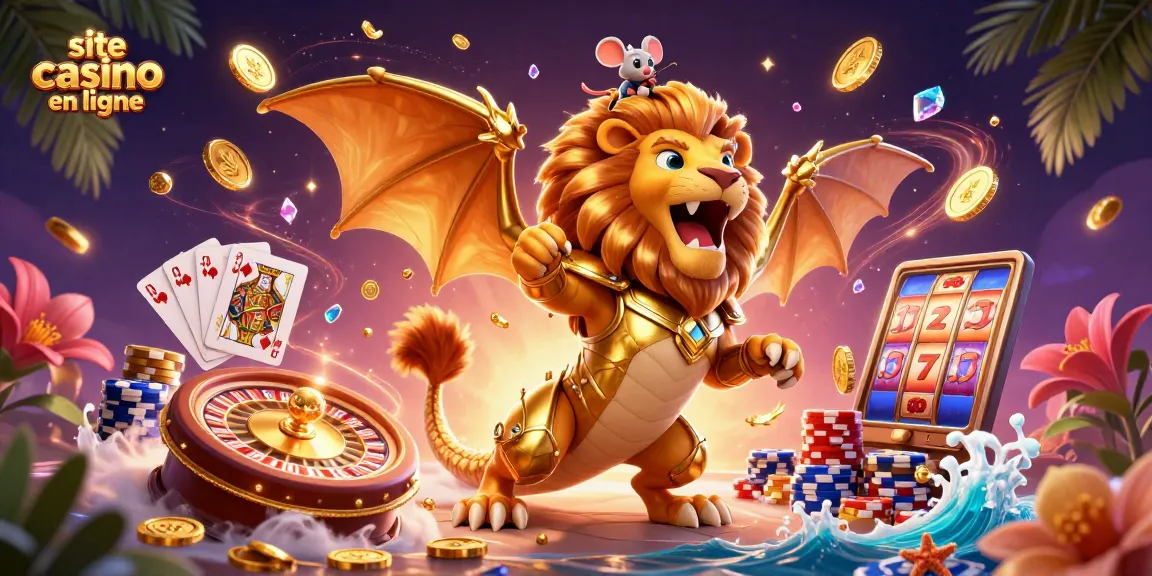 Plongez dans l'univers du site casino en ligne avec cette illustration captivante de casino dynamique.