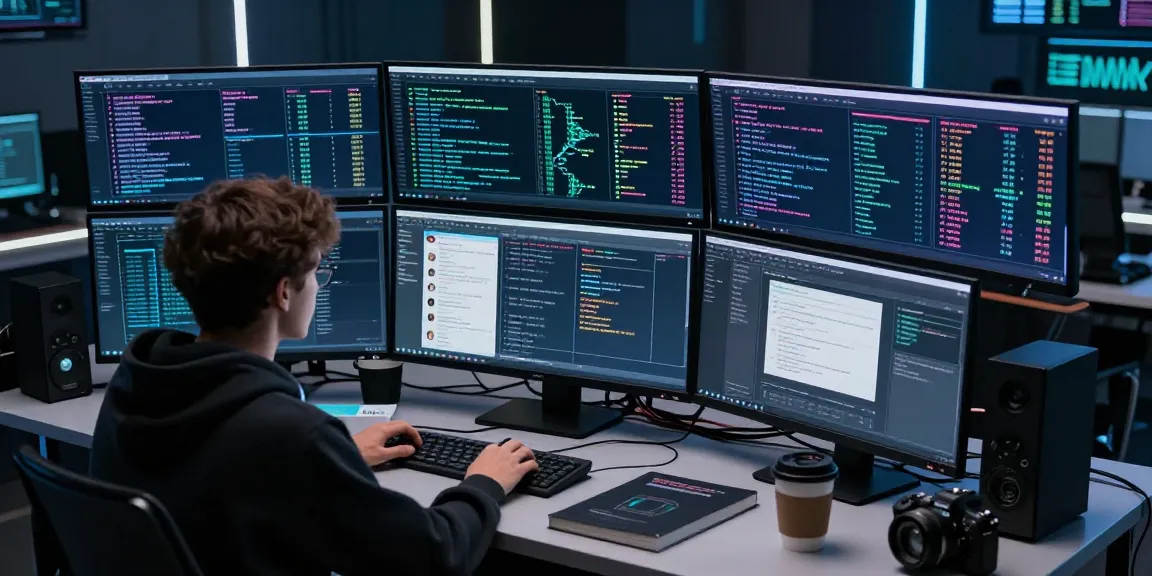 Best Darknet Markets 2026: Researcher analyzing darknet data and onion links in a cyber-themed workspace.