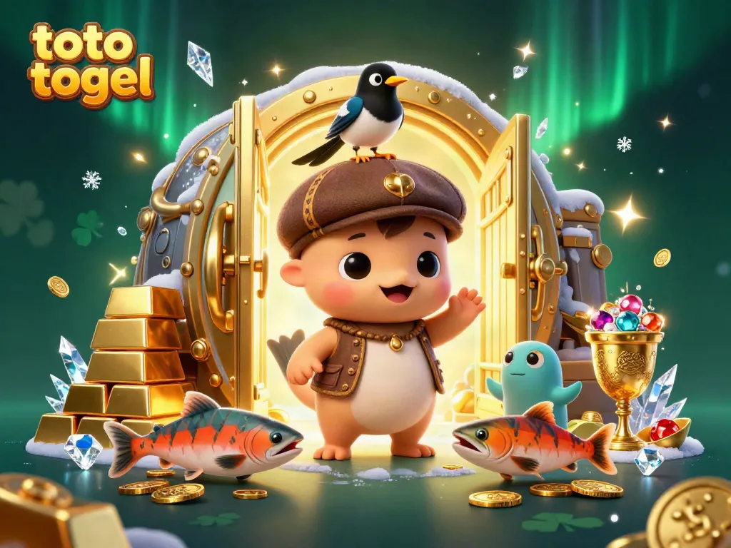 Engage with excitement at toto togel, featuring colorful characters and dynamic treasure elements in a playful scene.