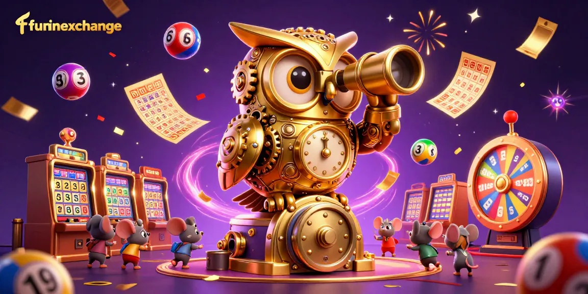 Experience funinexchange with a cartoon owl and mice enjoying a vibrant, dynamic casino scene.