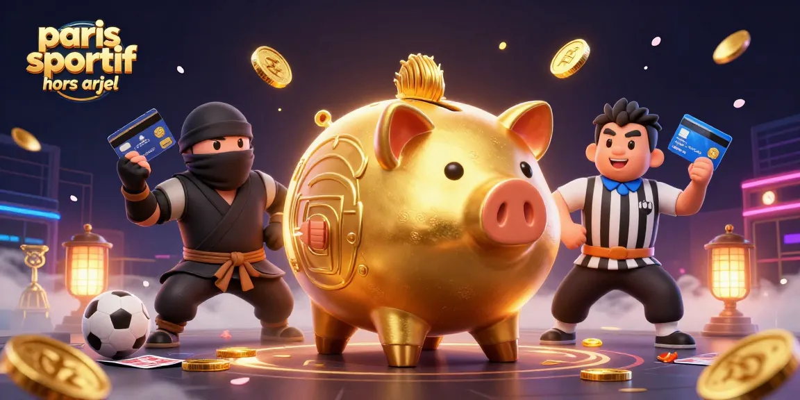 Visualisez un pari sportif hors ARJEL avec des personnages ludiques et des éléments de jeu captivants.
