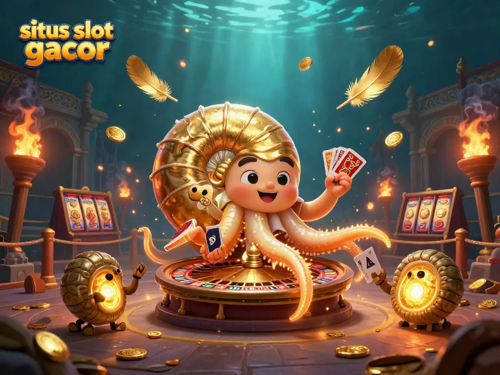 Menangkan jackpot di situs slot gacor dengan gambar nautilus raksasa dan simbol emas