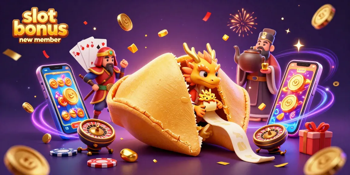 Experience the excitement of slot bonus new member offers with dynamic casino elements and vibrant characters.
