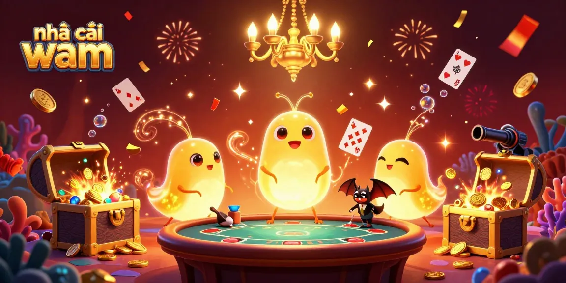 Experience the thrill of nhà cái vmax with a vibrant cartoon casino scene featuring glowworms, a bat dealer, and treasure elements.