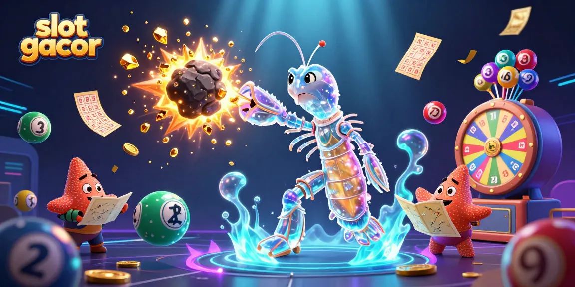 Engage in slot gacor with dynamic 3D characters amidst an explosion of coins and exciting casino visuals.