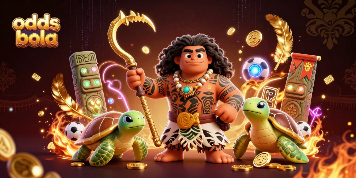 Engage with odds bola in a vibrant scene filled with dynamic sports betting elements and colorful characters.