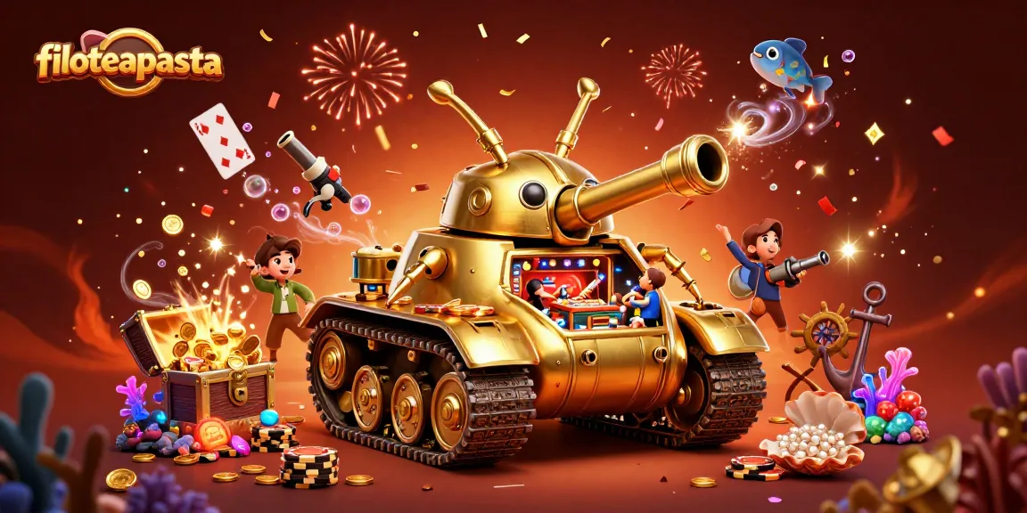 Filoteapasta showcases a stunning 3D casino scene with a golden beetle tank and underwater treasures.