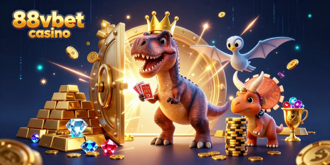 Trải nghiệm chơi 88vbet casino cùng T-Rex, pterodactyl và triceratops tích lũy vàng