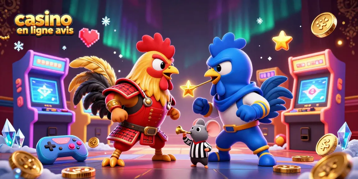 Évaluez les jeux de casino en ligne avis avec des coqs combattants dans l'arène.