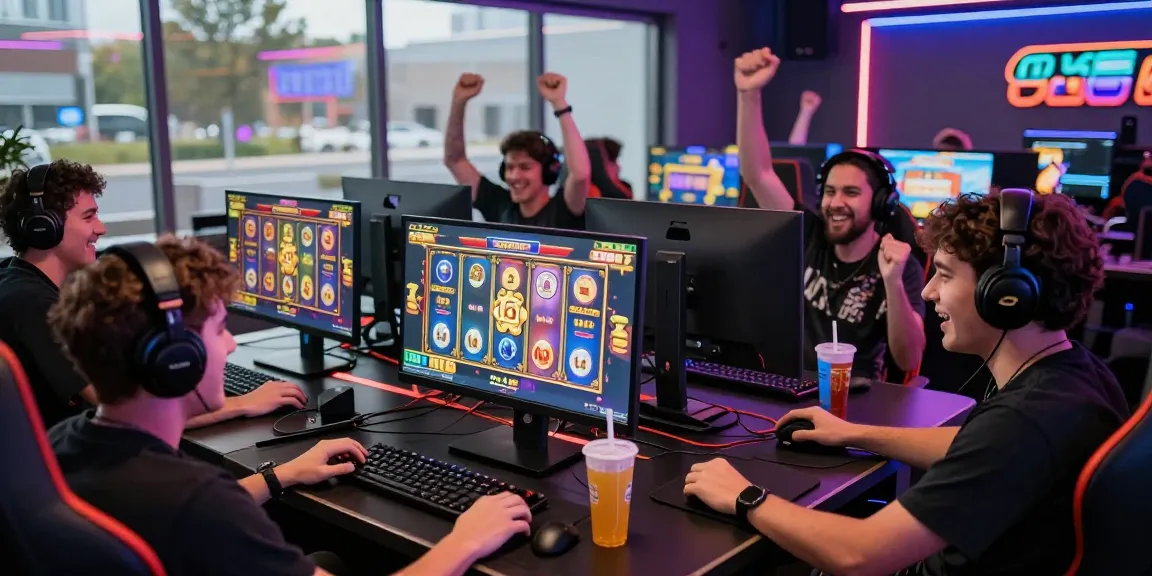 Players enjoying a thrilling gaming experience on oppa86 online slots, celebrating wins in a vibrant environment.