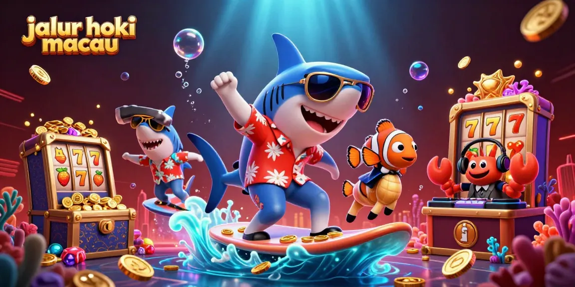 Experience thrilling winning moments with jalur hoki macau in this vibrant casino-themed underwater scene.
