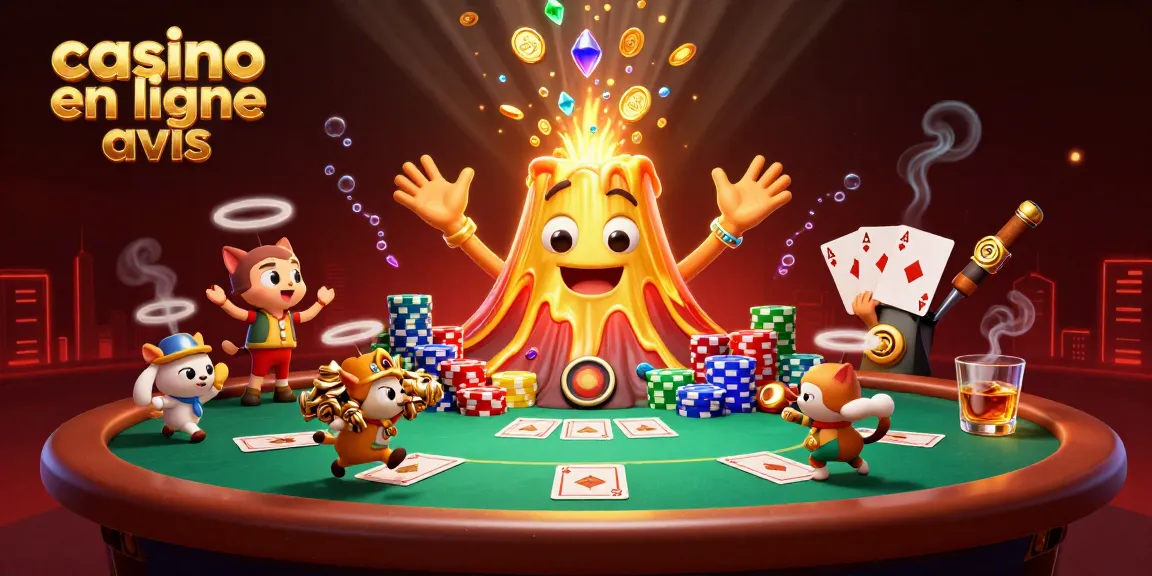 Visualisez des animaux explorateurs fuyant des trésors d'un volcan doré dans un casino en ligne avis.